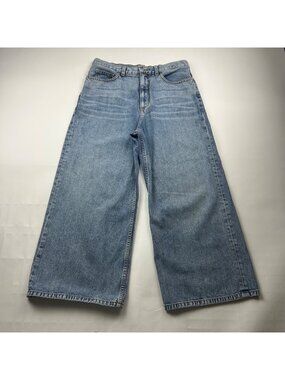 SIWY Complete Control Blue Denim May Wide Leg Cropped Jeans 31